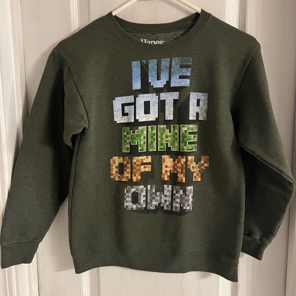 Minecraft boys sweatshirt; Size Large